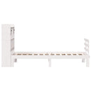 seng med reol uden madras 75x190 cm massivt fyrretræ hvid