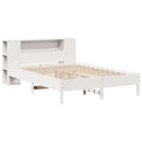 seng med reol uden madras 150x200 cm massivt fyrretræ hvid