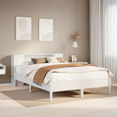 seng med reol uden madras 150x200 cm massivt fyrretræ hvid