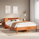 seng med reol uden madras 140x200cm massivt fyrretræ gyldenbrun