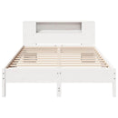 seng med reol uden madras 140x190 cm massivt fyrretræ hvid