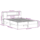 seng med reol uden madras 140x190 cm massivt fyrretræ hvid