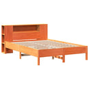 seng med reol uden madras 140x190cm massivt fyrretræ gyldenbrun