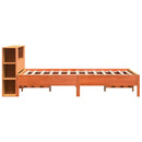 seng med reol uden madras 140x190cm massivt fyrretræ gyldenbrun
