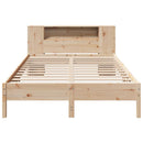 seng med reol uden madras 135x190 cm massivt fyrretræ