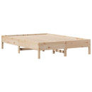 seng med reol uden madras 135x190 cm massivt fyrretræ