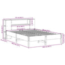 seng med reol uden madras 135x190 cm massivt fyrretræ hvid