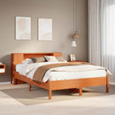 seng med reol uden madras 135x190cm massivt fyrretræ gyldenbrun