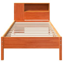 seng med reol uden madras 100x200cm massivt fyrretræ gyldenbrun