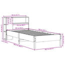 seng med reol uden madras 100x200cm massivt fyrretræ gyldenbrun