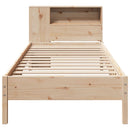seng med reol uden madras 75x190 cm massivt fyrretræ