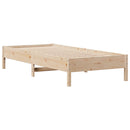 seng med reol uden madras 75x190 cm massivt fyrretræ