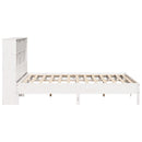 seng med reol uden madras 180x200 cm massivt fyrretræ hvid