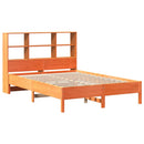 seng med reol uden madras 160x200cm massivt fyrretræ gyldenbrun