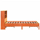 seng med reol uden madras 160x200cm massivt fyrretræ gyldenbrun
