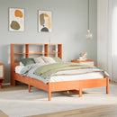 seng med reol uden madras 160x200cm massivt fyrretræ gyldenbrun