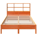 seng med reol uden madras 140x190cm massivt fyrretræ gyldenbrun