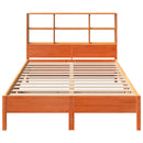 seng med reol uden madras 135x190cm massivt fyrretræ gyldenbrun