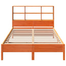 seng med reol uden madras 120x190cm massivt fyrretræ gyldenbrun