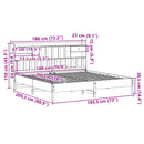 seng med reol uden madras 180x200 cm massivt fyrretræ hvid