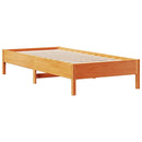 seng med reol uden madras 100x200cm massivt fyrretræ gyldenbrun