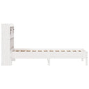 seng med reol uden madras 90x200 cm massivt fyrretræ hvid