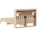 seng med reol uden madras 140x190 cm massivt fyrretræ
