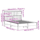 seng med reol uden madras 140x190 cm massivt fyrretræ