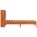 seng med reol uden madras 75x190 cm massivt fyrretræ gyldenbrun