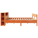 seng med reol uden madras 200x200cm massivt fyrretræ gyldenbrun