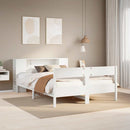 seng med reol uden madras 150x200 cm massivt fyrretræ hvid