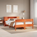 seng med reol uden madras 150x200cm massivt fyrretræ gyldenbrun
