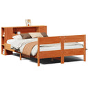 seng med reol uden madras 140x190cm massivt fyrretræ gyldenbrun