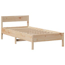 seng med reol uden madras 75x190 cm massivt fyrretræ