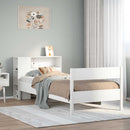 seng med reol uden madras 75x190 cm massivt fyrretræ hvid