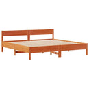 seng med reol uden madras 180x200cm massivt fyrretræ gyldenbrun