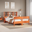 seng med reol uden madras 140x200cm massivt fyrretræ gyldenbrun