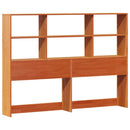 seng med reol uden madras 120x200cm massivt fyrretræ gyldenbrun