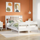 seng med reol uden madras 160x200 cm massivt fyrretræ hvid