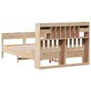 seng med reol uden madras 140x190 cm massivt fyrretræ