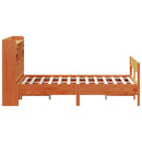 seng med reol uden madras 135x190cm massivt fyrretræ gyldenbrun