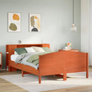 seng med reol uden madras 140x200cm massivt fyrretræ gyldenbrun