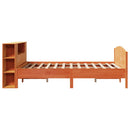 seng med reol uden madras 140x190cm massivt fyrretræ gyldenbrun