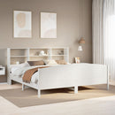 seng med reol uden madras 180x200 cm massivt fyrretræ hvid