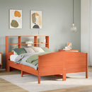 seng med reol uden madras 140x200cm massivt fyrretræ gyldenbrun
