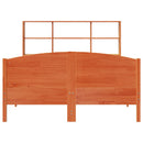 seng med reol uden madras 135x190cm massivt fyrretræ gyldenbrun