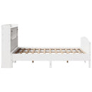 seng med reol uden madras 160x200 cm massivt fyrretræ hvid