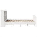 seng med reol uden madras 135x190 cm massivt fyrretræ hvid