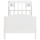seng med reol uden madras 90x200 cm massivt fyrretræ hvid
