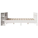seng med reol uden madras 160x200 cm massivt fyrretræ hvid